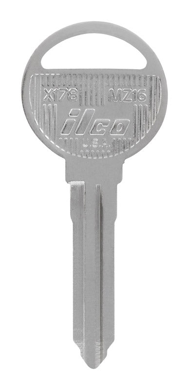 Pack of 10 Emery Jensen H-58 Ford key blanks for domestic auto vehicles, featuring key cut and blank key design.