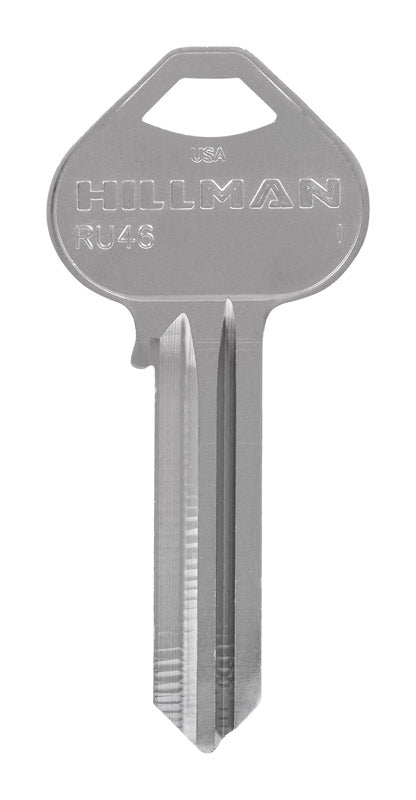 Set of 10 Emery Jensen RU-46 RUSSWIN KEY BL painted cylinder sports T keys on a white background.