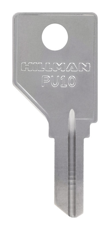 Set of 10 Emery Jensen PU-10 PUNDRA KY specialty keys, showing detailed cuts and branding on each key in a pack.