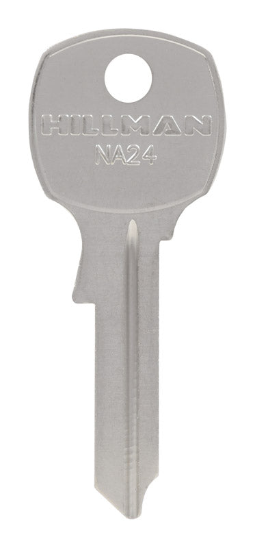 Set of 10 Emery Jensen NA24 NATIONAL KEY specialty keys, showing metal key blades and key heads on a white background.