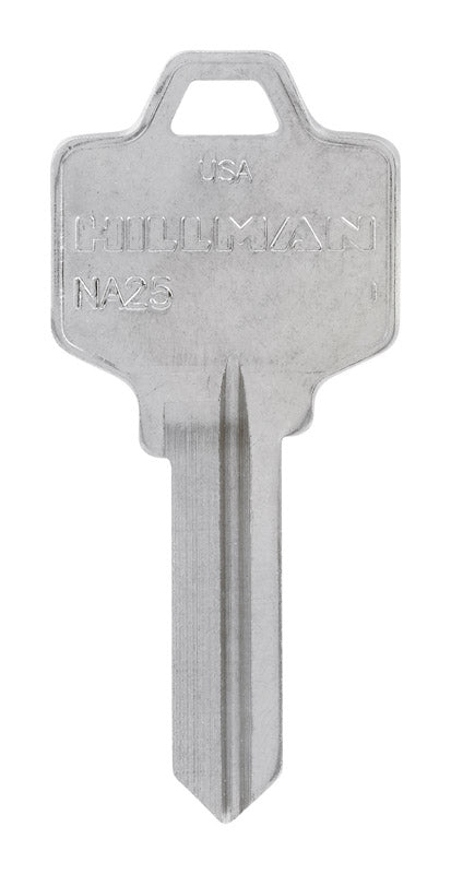 Pack of 10 Emery Jensen NA-25/26 NATIONAL specialty keys, showing metal key blades and key heads in a mixed arrangement.