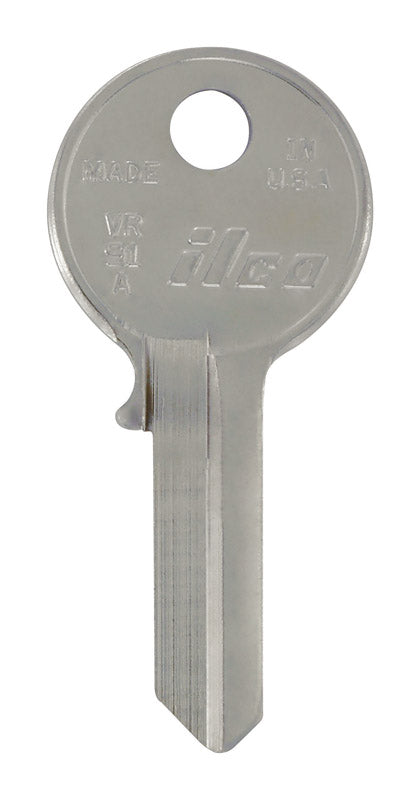 Pack of 10 Emery Jensen VR-4/VR91A VIRO blank specialty keys, showing the flat key blades and cut edges for locksmith use.