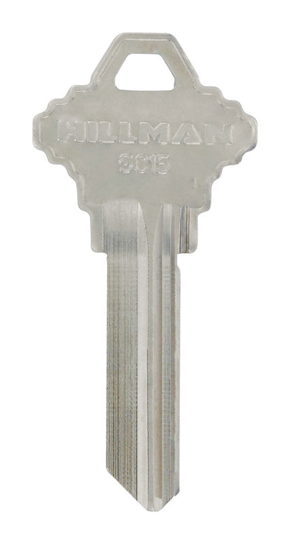 Pack of 10 Emery Jensen SC-15/H SCHLAGE key specialty keys, showing the metal key blades with key cuts and brand markings.