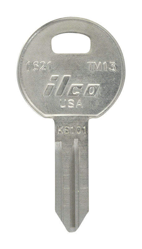 Set of 10 Emery Jensen TM-13 (1621) specialty keys, showing silver metal keys with unique cut patterns for locksmith use.