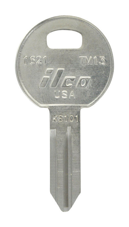 Set of 10 Emery Jensen TM-13 (1621) specialty keys, showing silver metal keys with unique cut patterns for locksmith use.