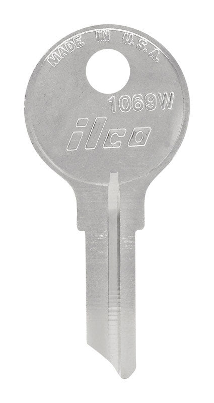 Set of 10 Emery Jensen RO-9 Rockford key specialty keys, showing the key heads and grooves in a pack for locksmith or hardware use.