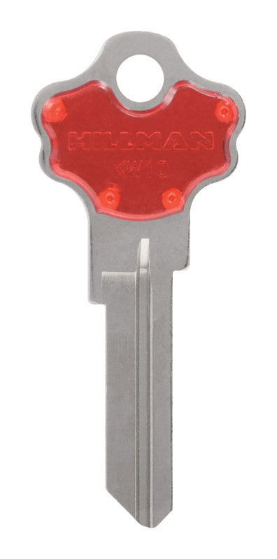 Emery Jensen KW-10 Red Colorplus Key set of 5, specialty keys with red handles and metal blades for secure locking.