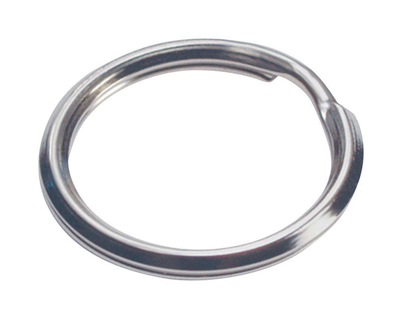 Set of five Emery Jensen 3/4-inch split key rings, durable metal key rings for organizing keys and accessories.