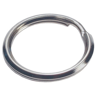 Pack of 50 Emery Jensen split rings, 1-3/8 inches, key rings with durable metal construction for key organization and accessories.
