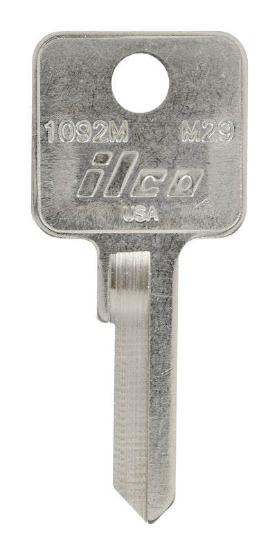 Set of 10 Emery Jensen AB13 key blanks for ABUS lock, specialty keys for lock replacement or spare keys, shown in the image.
