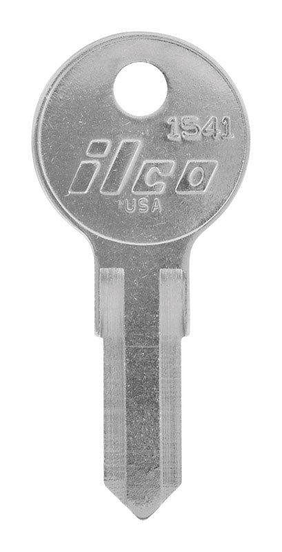 Pack of 10 Emery Jensen THRM1 Keyblank thermost specialty keys with metal blades and key cuts for thermostat replacements.