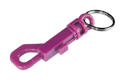 Emery Jensen plastic snap hook clip key holder pack of 12 with silver-colored hooks, ideal for key organization and attachment.