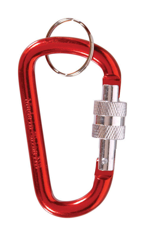 Set of 25 Emery Jensen refill locking carabiner key rings shown in black with metal clasp and locking mechanism.