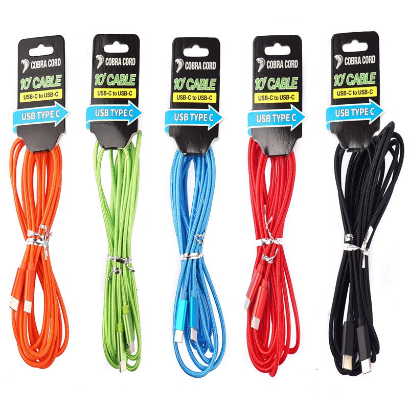 Usb-c TO Usb-c 10FT CHAR - Pack of 12