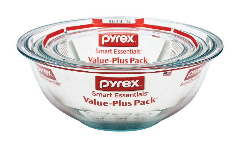 BOWL MIXING 3PC CLEAR - Pack of 2