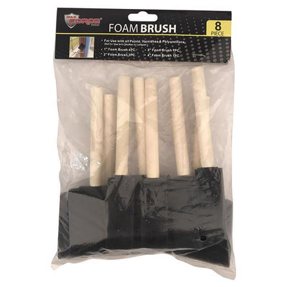 FOAM BRUSH WOOD 8PK - Pack of 24