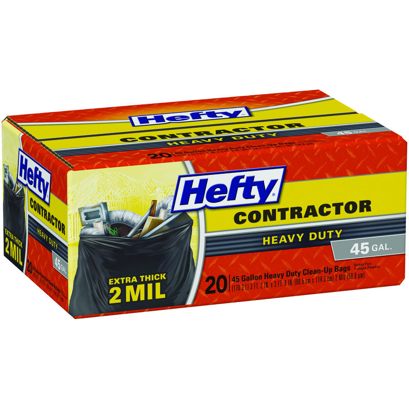 Emery Jensen contractor bags 45G, 20-pack, industrial and commercial waste disposal bags, shown in a pack of four.
