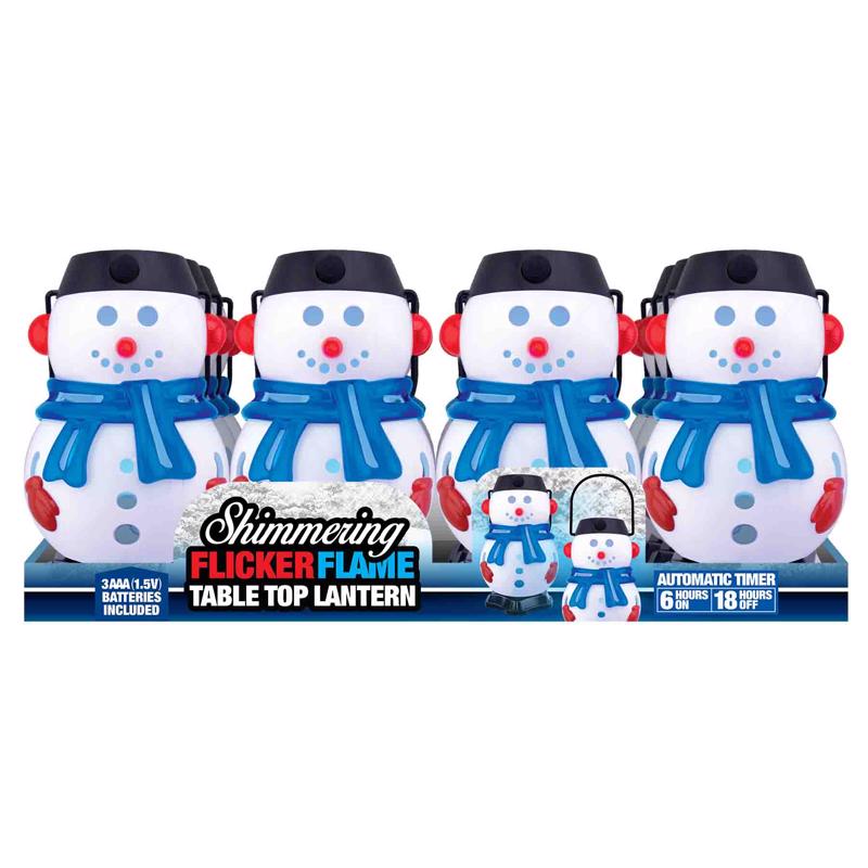 TABLE TOP LATTRN SNWMAN - Pack of 12
