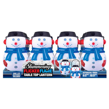 TABLE TOP LATTRN SNWMAN - Pack of 12
