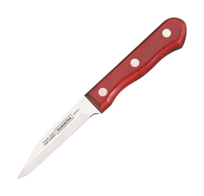 Set of 36 Emery Jensen 3-inch paring knives with wood handles, open stock, ideal for precise kitchen tasks.