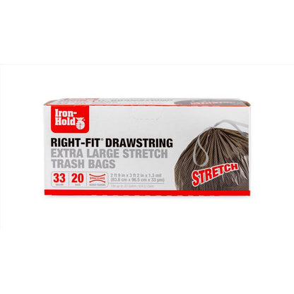 TRASH BAGS BLK 33G 20PK - Pack of 8