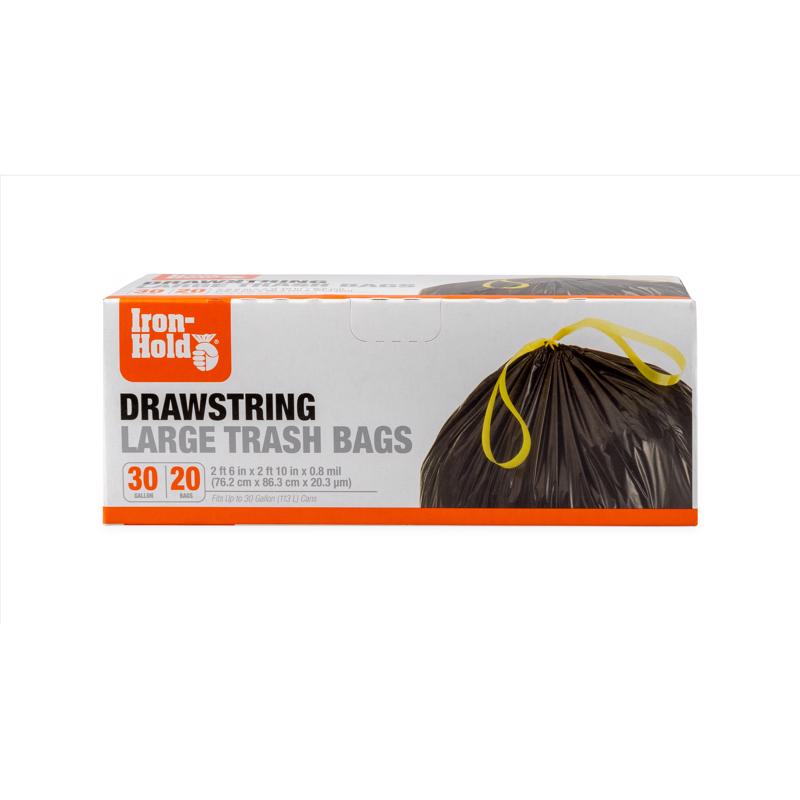 TRASH BAGS BLK 30G 20PK - Pack of 12
