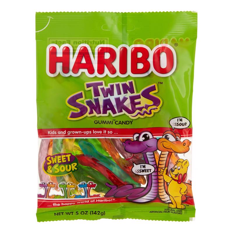 HARIBO TWIN SNAKES 5 OZ - Pack of 12