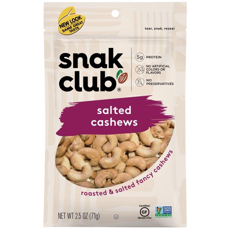 CASHEWS SALTED 2.5oz - Pack of 6