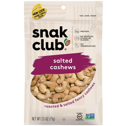CASHEWS SALTED 2.5oz - Pack of 6