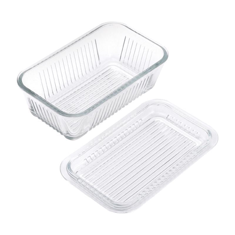 BUTTER DISH CLEAR GLS - Pack of 4
