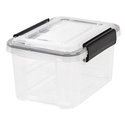 STORAGE BOX Bk/clr6.5qt - Pack of 6