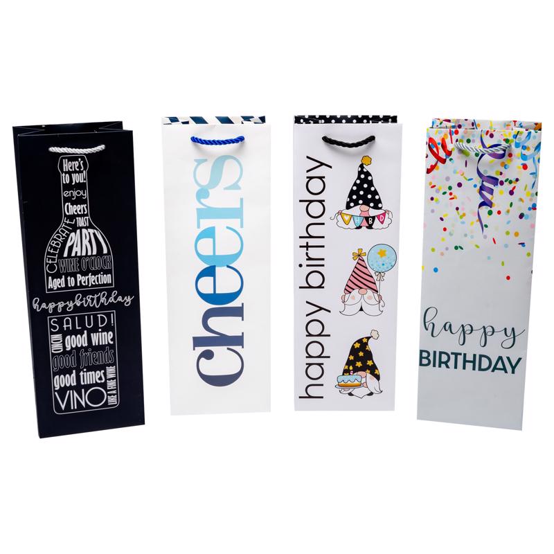 BIRTHDAY WINE BAGS - Pack of 12