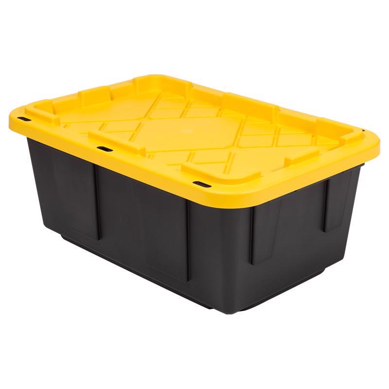 STORAGE TOTE Blk/ylw 15G - Pack of 4