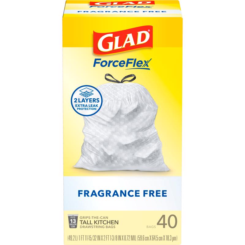 KTCHN TRSH BGS WHT 40PK - Pack of 6