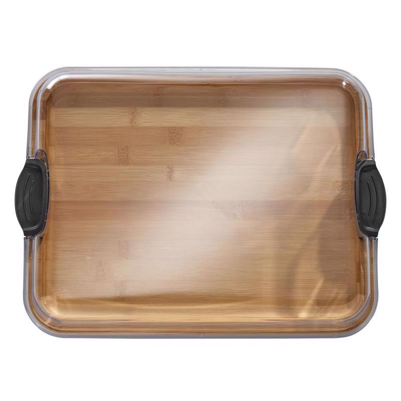 Pair of Emery Jensen black wood cutting boards, 11x14 inches, shown stacked and ready for kitchen use.