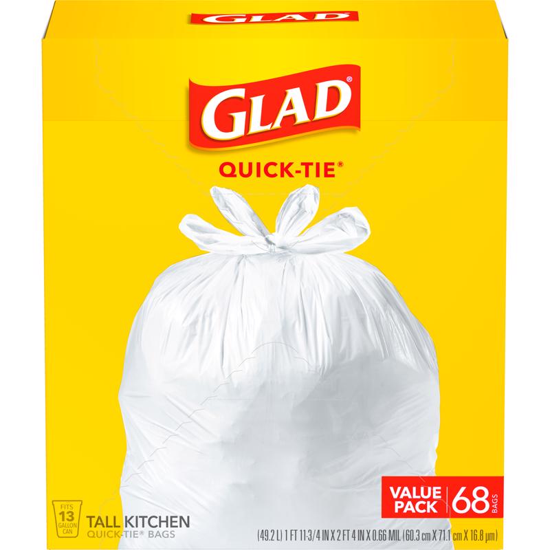 TRASH BAGS 13GAL 68PK - Pack of 4