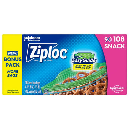 SNCK BG PLST 108PK - Pack of 12
