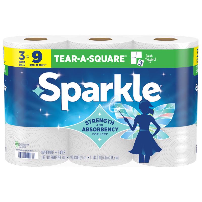 PPR TWLS 2PLY WHT 3PK - Pack of 8