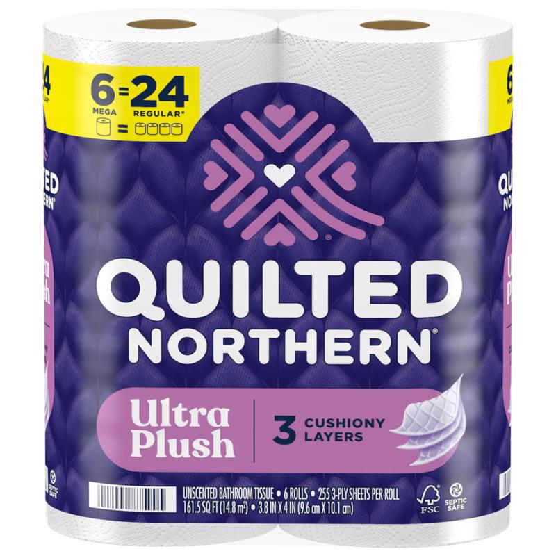 TLT PPR PLSH WHT 6ROLLS - Pack of 6