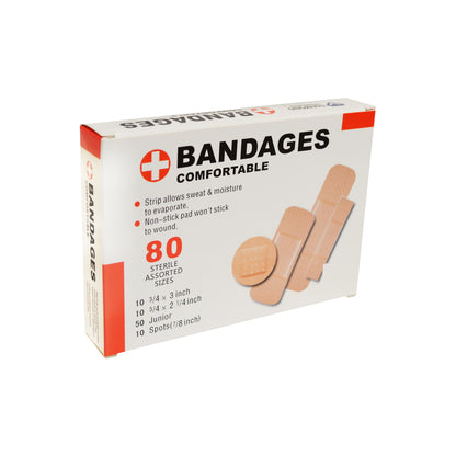 BANDAGES ASST 80PK - Pack of 24
