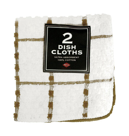 Set of three Biscotti dish cloths from Emery Jensen, durable kitchen textiles for cleaning and drying.