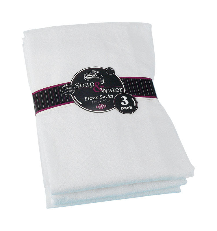 FLOUR SACK TWL WHT 3-PK - Pack of 3