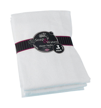 FLOUR SACK TWL WHT 3-PK - Pack of 3