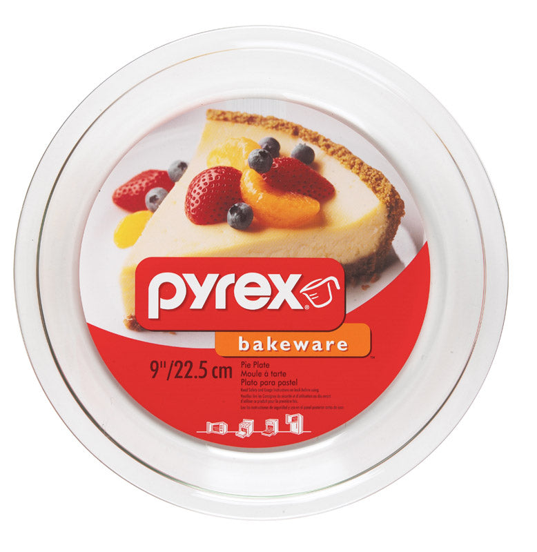 PLATE PIE 9X1-1/4"PYREX - Pack of 6