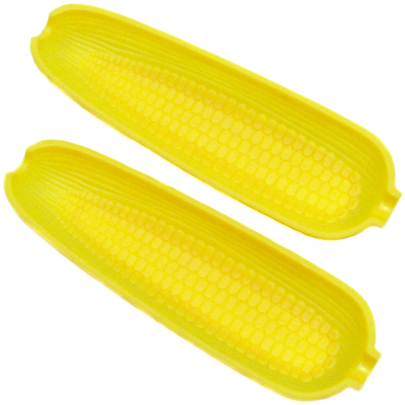 Set of three Emery Jensen corn cob dishes, 8.25-inch size, from the specialty gadgets collection, featuring textured corn cob design.