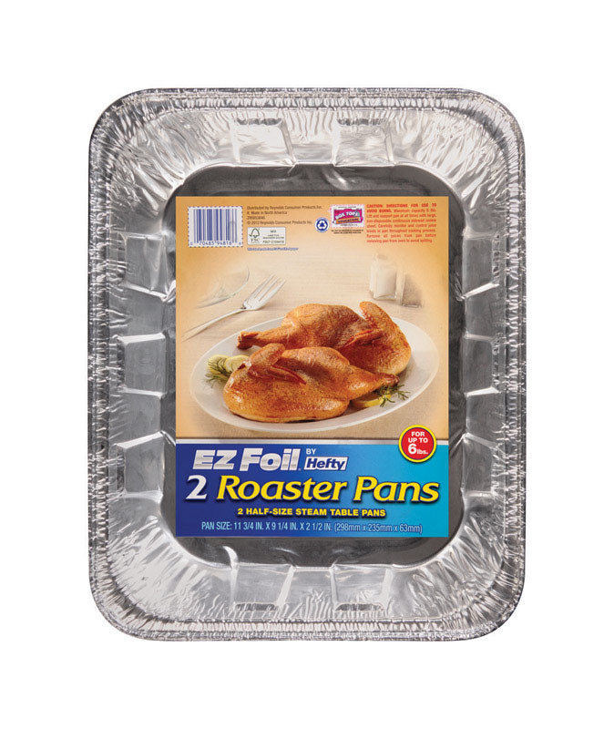 Set of 12 Emery Jensen foil bakeware roasters and bakepans, ideal for baking and roasting in the kitchen.