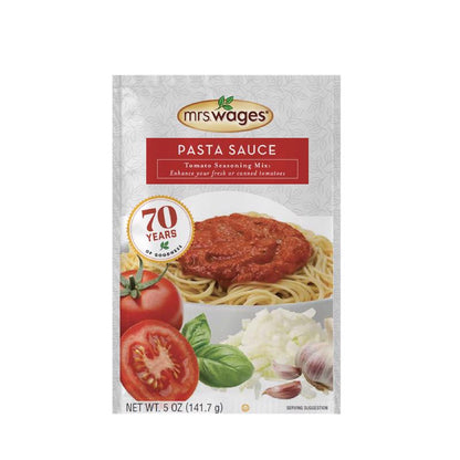 Emery Jensen tomato pasta sauce mix in 5oz pack, featuring vibrant tomato herbs and spices for flavorful cooking.