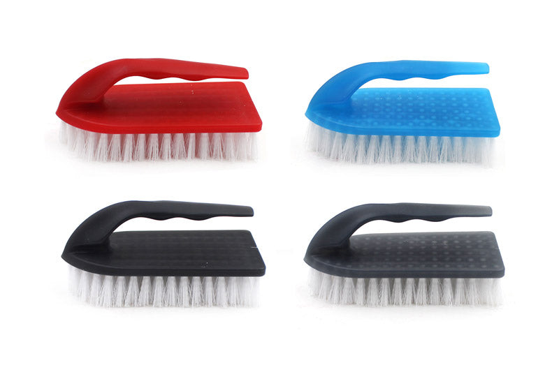Assorted scrub brushes in a pack of 12 from Emery Jensen, variety merchandise for cleaning and scrubbing tasks.