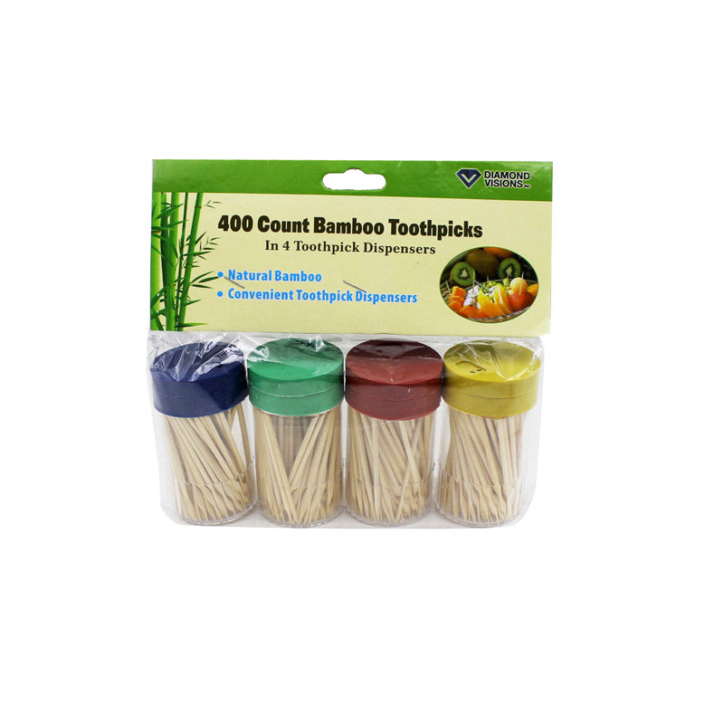 TOOTHPICK W/contnr 400PC - Pack of 24