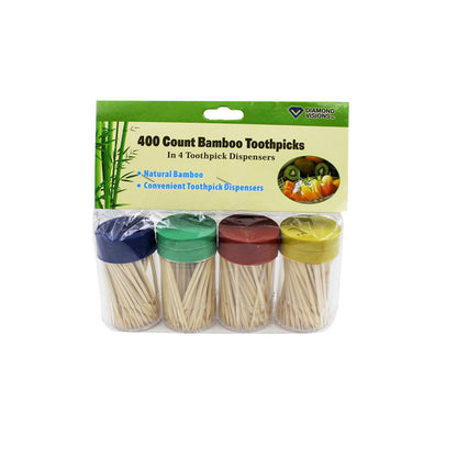 TOOTHPICK W/contnr 400PC - Pack of 24